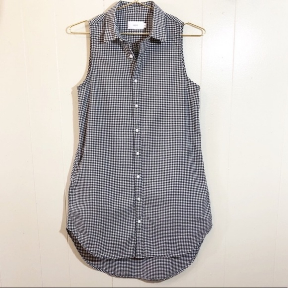 Onia Kaylee Gingham Button Up Mini Dress Sz M